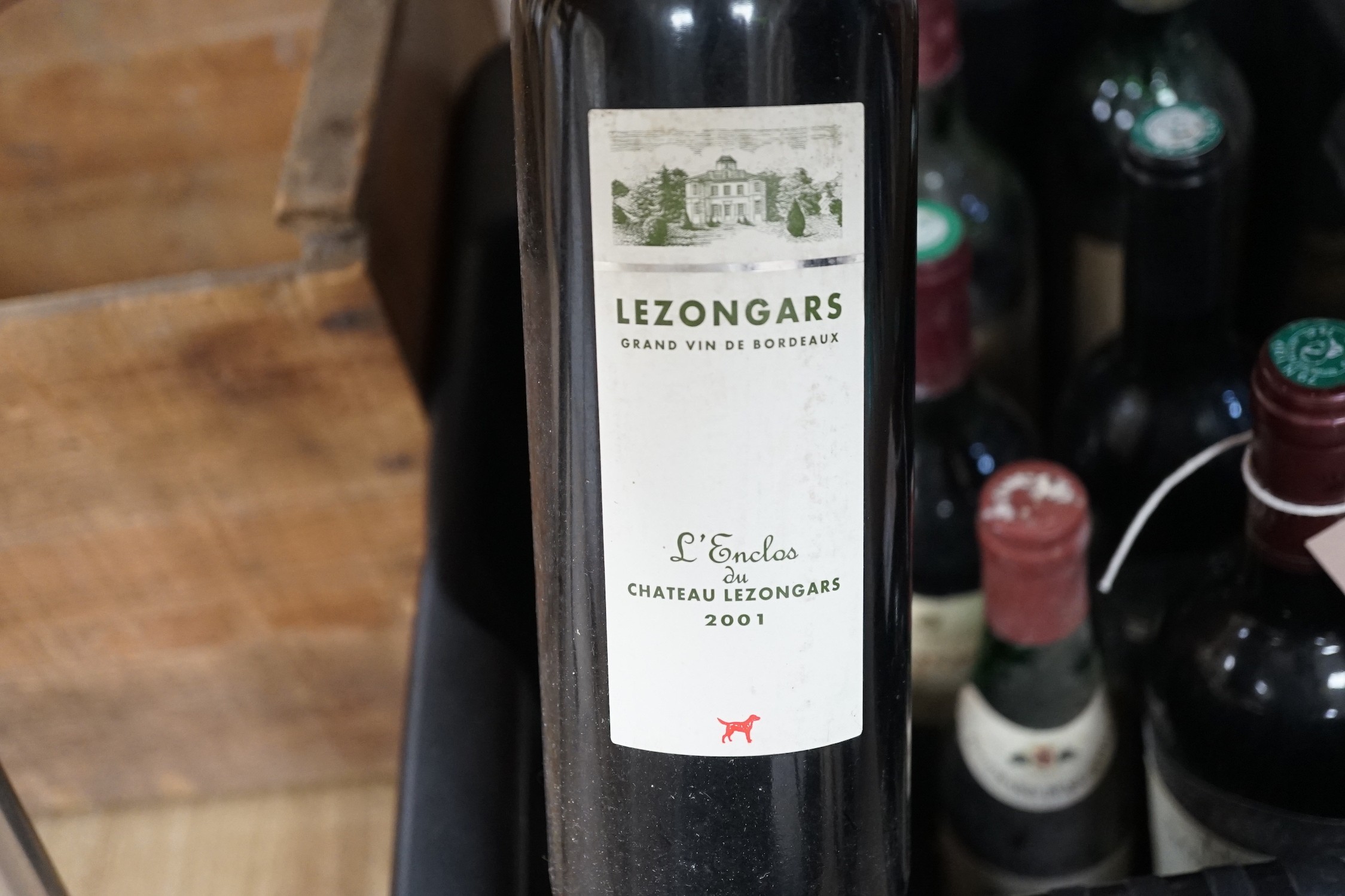 Ten various bottles of claret